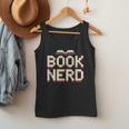 Book Nerd Retro Pixel Reading Librarian Aesthetic Men Tank Top