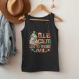 Book Tree All Is Calm Said No Teacher Ever Christmas Men Tank Top