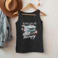 Books Are My Therapy Summer Reading Book Lovers Men Tank Top