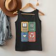Books Yarn Coffee Repeat Crocheting Men Tank Top