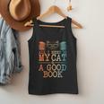 Cat & Book Art For Men Women Cat Librarian Novel Book Lover Men Tank Top Cat & Book Art For Men Women Cat Librarian Novel Book Lover Men Tank Top