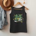 Coquette Bow Books St Patrick's Shamrock Bookworm Librarian Men Tank Top
