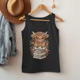 Cute Baby Highland Cow Reading Book Librarian Bookworm Men Tank Top
