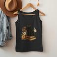 Cute Cat Book Flowers Men Tank Top