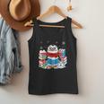 Cute Christmas A Penguin Reading Book Snowflake Hot Teacher Men Tank Top