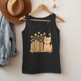 Cute Kawaii Cat Books Flowers Men Tank Top Cute Kawaii Cat Books Flowers Men Tank Top