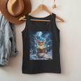 Deer Reads Book Women Girls Reindeer Men Tank Top