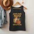 Floral Cow Reading Pun Just One More Chapter Cozy Book Lover Men Tank Top