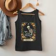 Floral Tarot Card The Reader Skeleton Reading Book Men Tank Top