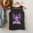 Kawaii Axolotl Cute Axolotls Reading Book Men Tank Top