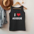 I Love Horror Heart Movies TV Show Books Writing Read Men Tank Top I Love Horror Heart Movies TV Show Books Writing Read Men Tank Top