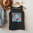 Readsolotl Blue Kawaii Axolotl Book Lover Reading Retro Men Tank Top