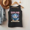 Readsolotl Kawaii Axolotl Book Lover Reading Men Tank Top