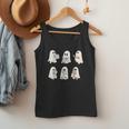 Retro Ghost Reading Books Halloween Bookish Ghost Bookworm Men Tank Top