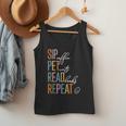 Sip Coffee Pet Cats Read Books Repeat Book Cat Lover Men Tank Top