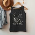 Skeleton Read In Peace Halloween Book Graphic Bookish Men Tank Top Skeleton Read In Peace Halloween Book Graphic Bookish Men Tank Top