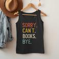Sorry Can't Books Bye Shirts Books Lovers Men Tank Top
