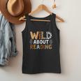 Wild About Reading Animal Bookworm Library Book Lover Reader Men Tank Top