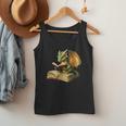 Women's Dragon Bookworm Reading Book Graphic Men Tank Top Women's Dragon Bookworm Reading Book Graphic Men Tank Top