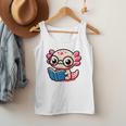 Adorable Book Lover Axolotl With Reading Glasses Cute Men Tank Top