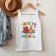 Back To School Checkered Book Pencil Groovy Teacher Student Men Tank Top