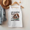 Basset Hound Dog Breed Life Is Better With Books And a For Men Women Girls Kids Men Tank Top