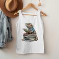 Bearded Dragon Reading Books Matching Bookworm Librarian Men Tank Top