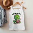 Book Lover Reading Dinosaur Readosaurus Library Men Tank Top