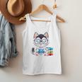 Book Lover Reading Husky Dog Men Tank Top
