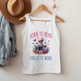 Born To Read Forced To Work Reading Skeleton Bookish Book Men Tank Top
