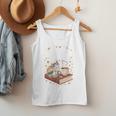 Coffee Cats & Books Cute Cat Book Lover Reading Men Tank Top