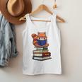 Cute Kawaii Kids Reading Books Glasses Red Panda Lover Men Tank Top