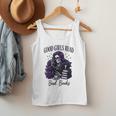 Good Girls Read Bad Books Sarcastic Skeleton Goth Skull Men Tank Top