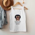 Just a Girl Who Loves Books Messy Bun Black Women Reading Men Tank Top