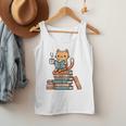 Kawaii Cat Coffee Books Teacher Men Women Girls Kids Men Tank Top