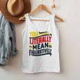 You Literally Mean Figuratively Grammar Teacher Book Writers Men Tank Top