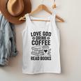 Love God Drink Coffee Read Books For Book Lovers Men Tank Top