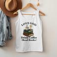 Love God Drink Coffee Read Books Lovers Jesus And Coffee Men Tank Top