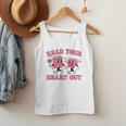Read You Heart Out Reading Teacher Valentines Day Book Lover Men Tank Top