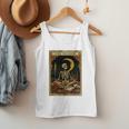 The Reader Tarot Card Book Lover Skeleton Art Goth Style Men Tank Top