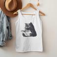 Reading Cat Cat Book Lover Men Tank Top