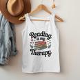 Reading Is My Therapy Book Lover Bookworm Men Tank Top
