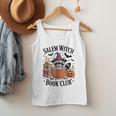 Salem WItch Book Club Halloween Raccoon Witch Reading Book Men Tank Top Salem WItch Book Club Halloween Raccoon Witch Reading Book Men Tank Top
