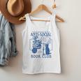 Sarcastic Anti Social Book Club Cat Skull Book Lover Men Tank Top