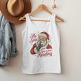He Sees What You'Ve Been Reading Bookish Christmas Humor Men Tank Top He Sees What You'Ve Been Reading Bookish Christmas Humor Men Tank Top