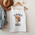 Teacher Snail With Glasses On Books Cute Pre-K Kindergarten Men Tank Top