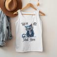 We'Re All Mad Here Cheshire Cat Alice Wonderland Book Kids Men Tank Top