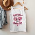 Women's Book Lover Read Your Heart Out Teacher Kids Valentines Men Tank Top