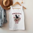 Women's Cat Books Romantic Floral Aesthetic Book Lover Cat Owner Men Tank Top