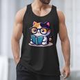Adorable Book Lover Calico Cat With Reading Glasses Cute For Men Women Kids Men Tank Top Adorable Book Lover Calico Cat With Reading Glasses Cute For Men Women Kids Men Tank Top